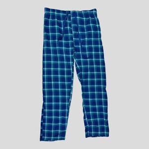 Men's green/blue checkered pajama pants size medium